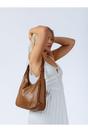 Tan Faux Leather Hobo Bag, Image 2 of 4
