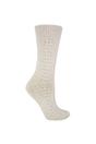 Grey 1 Pack Ladies Lightweight Soft Knitted 100% Pure Wool Bed Socks, Image 1 of 4