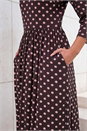 Pink Polka Dot Print Pocket Dress, Image 4 of 4