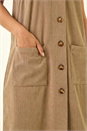 Stone Petite Corduroy Pinafore Dress, Image 6 of 6
