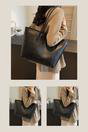 Black Large Tote Handbag With Shoulder Strap, Image 3 of 4