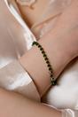 Green Crystal Beaded Bracelet Minimalist Elegant, Image 1 of 2