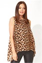 Brown Animal Print Embellished Top, Image 3 of 4