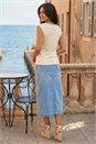 Cream  Dusk Knitted Cowl Neck Top, Image 3 of 4