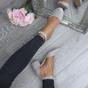 Grey AJVANI Grey Mid Block Heel Ankle Strap 2 Part Heels, Image 5 of 6