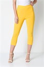 Yellow Cropped Stretch Trouser, Image 1 of 4