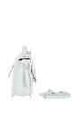 White Compact Handbag With Detachable Crossbody Strap, Image 4 of 4