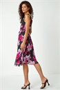CERISE Sleeveless Floral Print Stretch Dress, Image 3 of 5
