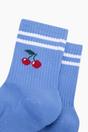 Blue Cherry Cotton Sports Socks, Image 2 of 3