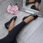 Black AJVANI Black Low Mid Wedge Heel Comfort Court Shoes, Image 5 of 6