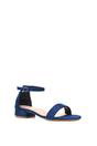 Navy XY LONDON Navy 'Tate' Low Block Heel Sandals With Ankle Strap, Image 2 of 6