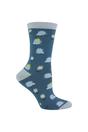 Navy 1 Pack Novelty Animal Patterned Bamboo Socks, Image 1 of 4