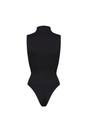 Black Sleeveless Turtleneck Sculpting Bodysuit, Image 2 of 5