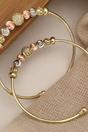 Gold Colourful Beaded Adjustable Cuff Bracelet, Image 2 of 2