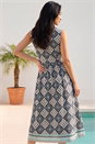Navy  Petite Button Down Dress, Image 3 of 4