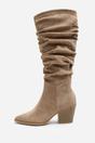 Camel Drelia Ruched Western Knee High Boot, Image 2 of 5