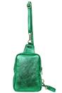Green Metallic Leather Crossbody Sling Bag, Image 1 of 3