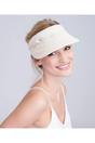 Light Pink Vera - Shell Beaded Straw Sun Visor - Light Pink, Image 1 of 1