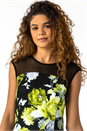 Lemon  Floral Print Fit and Flare Dress, Image 5 of 5