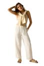 Cream Elbrie Plain Trousers, Image 5 of 5