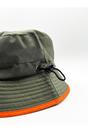 Green Nylon Bucket Hat With Contrast Trim And Drawstring In Moss, Image 2 of 4
