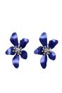 Blue AVANT-GARDE PARIS Blue Floral Stud Earrings, Image 1 of 5
