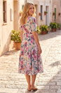 Pink Petite Floral Woven Dress, Image 3 of 4