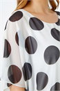 Ivory  Polka Dot Bubblehem Chiffon Overlay Top, Image 5 of 5