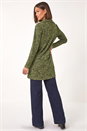 Khaki Floral Print Cowl Neck Top, Image 3 of 5