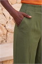 Khaki Smart Twill Wide Leg Pocket Trouser, Image 4 of 4