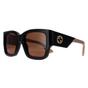 Black Gucci Black Square Black with Nude Pink Brown GG1663S, Image 2 of 4