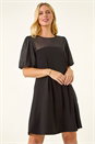 Black Petite Sparkle Contrast Dress, Image 4 of 5