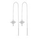 Silver Spero Silver Northernstar Starbust Sterling Silver Chain Drop Earring - Pair, Image 1 of 4