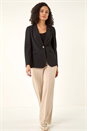 Black Textured Pocket Stretch Jacket, Image 1 of 5