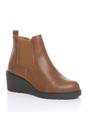 Camel AJVANI Camel High Wedge Heel Ankle Chelsea Boots, Image 1 of 6
