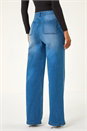 Blue Dusk Denim Stretch Wide Leg Jeans, Image 4 of 5