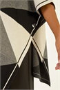 Black Monochrome Knit Poncho, Image 5 of 5