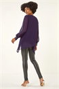 Purple Sparkly Detail Layered Top, Image 3 of 5