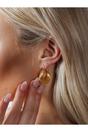 Gold Ribbed Hoops, Image 1 of 5