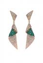Gold Diva Luxury Shell Dangle Earrings, Image 1 of 5