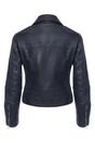 Black Womens Leather Retro Biker Jacket-Madely, Image 3 of 4