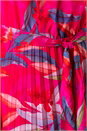 Red Tropical Print Pleated Maxi Dress, Image 4 of 4