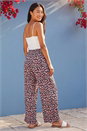 Pink Petite Floral Crinkle Trouser, Image 3 of 4