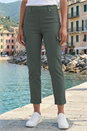 Khaki Turn Up Stretch Cargo Trousers, Image 2 of 4