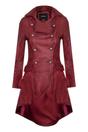 Burgundy Womens Gothic Victorian Coat-Accra, Image 1 of 4