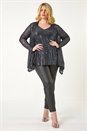 PEWTER Curve Sequin Waterfall Front Cardigan, Image 4 of 5