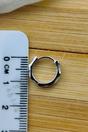 Silver The Colourful Aura Sterling Silver Hexagon Huggie Hoops, 1 cm, Image 2 of 3