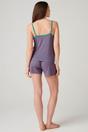 Teal British Boxers Teal "Spectra Leopard" Bamboo Camisole Short Pyjama Set, Image 3 of 6