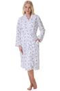 Navy Camille Lingerie Navy 100% Cotton Lightweight Porcelain Floral Wrap, Image 2 of 7
