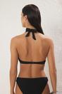 Black Textured V-Wire Balconette Bikini Top, Image 4 of 4